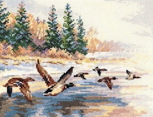 3-27 Flying Ducks 23x17 cm
