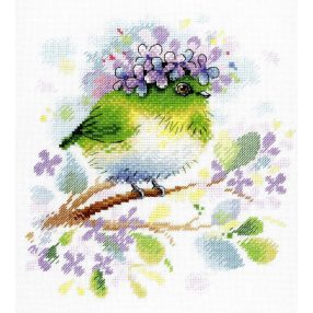 SA013 On the Lilac Branch 20x20 cm