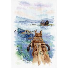 SA007 Morning at the Quay 25x18 cm