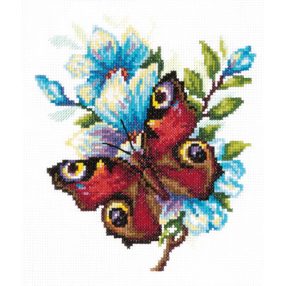 ci-042-009 Peacock butterfly 17x17 cm