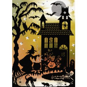 XE04p Pumpkin House 26x36 cm