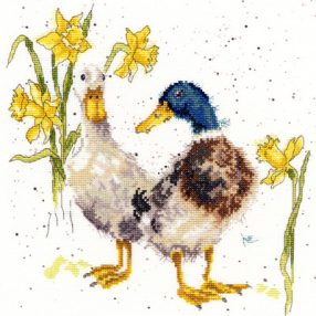 XHD06 Ducks And Daffs 26x26 cm