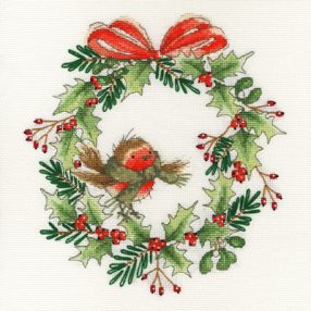 XX14 Robin Wreath 26x26 cm