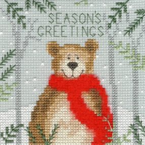 XMAS09  Xmas Bear 10x10 cm