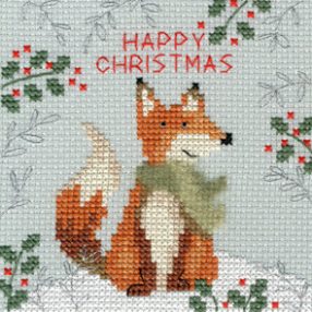 XMAS08  Xmas Fox 10x10 cm