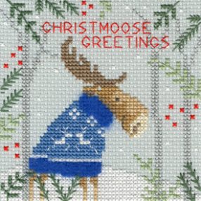 XMAS07 Xmas Moose 10x10 cm