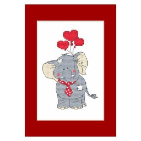 ZU8795 Valentine's Day card - Elephant 15x21 cm