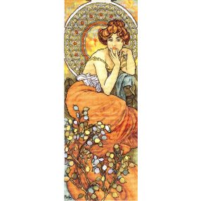 pan-0522 Mucha Topáz 21,5x56 cm