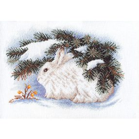 pan-0877  White Hare 28x21,5 cm