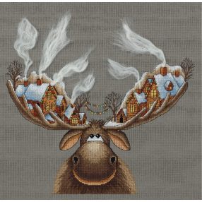 pan-7103 Christmas Moose  28x33 cm