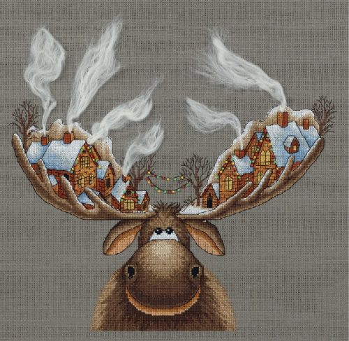 pan-7103 Christmas Moose  28x33 cm