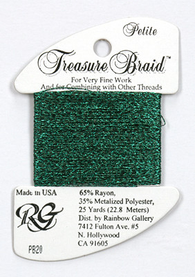 PB20 Petite Treasure Braid Dark Green