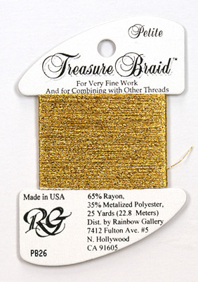 PB26 Petite Treasure Braid Yellow Gold