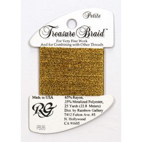 PB35 Petite Treasure Braid Lite Antique Gold