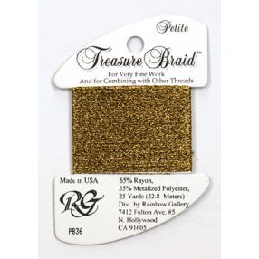 PB36 Petite Treasure Braid Antique Gold