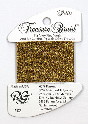 PB36 Petite Treasure Braid Antique Gold