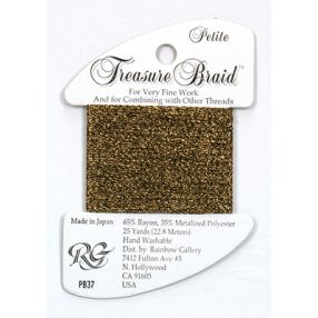 PB37 Petite Treasure Braid Dark Antique Gold