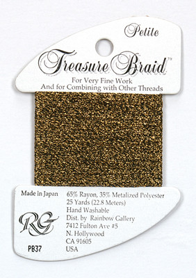 PB37 Petite Treasure Braid Dark Antique Gold