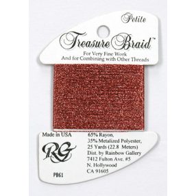 PB61 Petite Treasure Braid Dark Peony