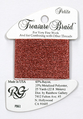 PB61 Petite Treasure Braid Dark Peony