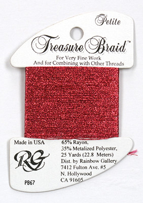 PB67 Petite Treasure Braid Raspberry