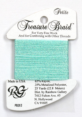 PB203 Petite Treasure Braid Pearl Seafoam