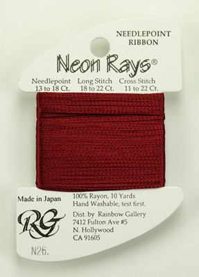 N026 Neon Rays Burgundy