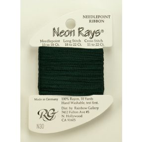 N030 Neon Rays Dark Forest Green