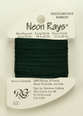 N030 Neon Rays Dark Forest Green