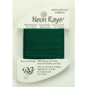 N031 Neon Rays Forest Green