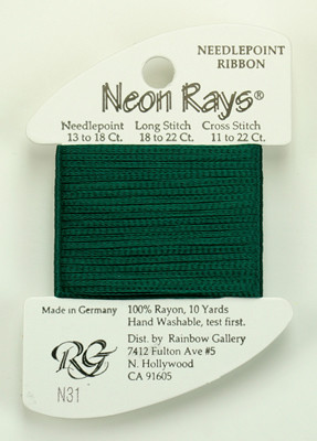 N031 Neon Rays Forest Green