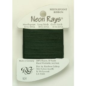 N034 Neon Rays Dark Green