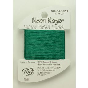 N036 Neon Rays Jade Green