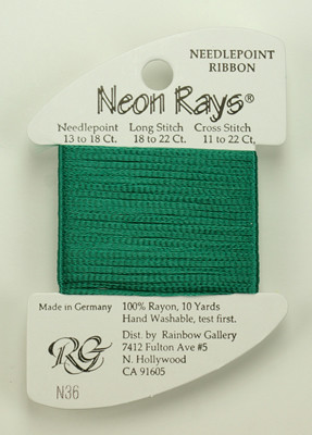 N036 Neon Rays Jade Green