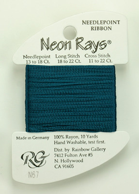 N067 Neon Rays Dark Teal