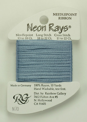 N070 Neon Rays Pale Denim