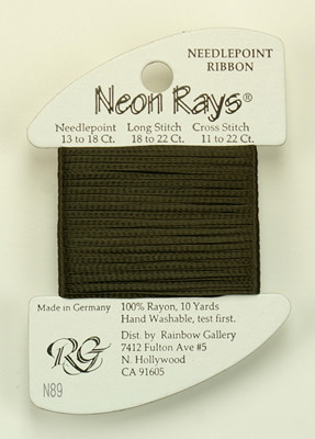 N089 Neon Rays Deep Olive