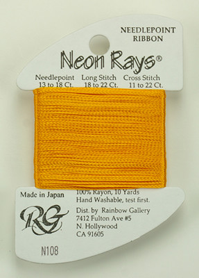 N108 Neon Rays Yellow Orange