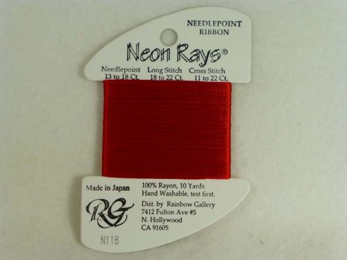 N118 Neon Rays Christmas Red