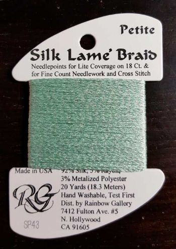 SP43 Petite Silk Lamé Braid Lite Mint