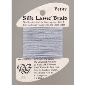 SP47 Petite Silk Lamé Braid Lavender Blue