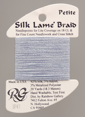 SP47 Petite Silk Lamé Braid Lavender Blue