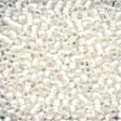 mh-03041 Antique Seed Beads White Opal