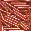 mh-92055 Large Bugle Beads Red Rainbow