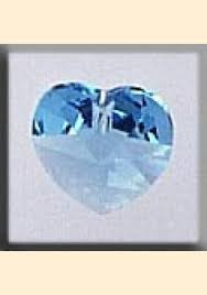 mh-13038 Crystal Treasures Small Heart-Aquamarine