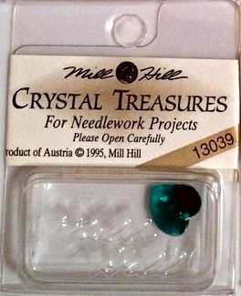 mh-13039 Crystal Treasures Small Heart-Emerald