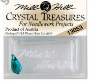 mh-13053 Crystal Treasures Very Small Tear Drop-Emerald AB