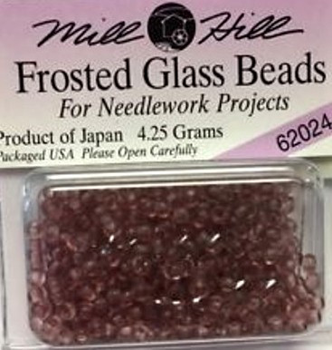 mh-62024 Frosted beads Heather Mauve