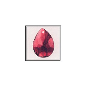 mh-12001 Glass Treasures Marbled Teardrop-Garnet