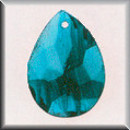 mh-12002 Glass Treasures Marbled Teardrop-Blue